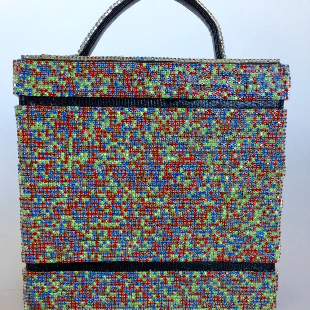 Handcrafted Upcycled Vintage Evening Bag - Picture 4 of 8